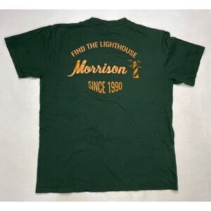 Morrison Find The Lighthouse Graphic T-shirt Men XL Green Short Sleeve